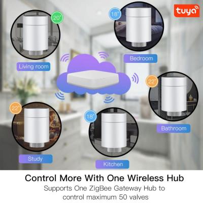 NEW Tuya Smart Thermostat Thermal Head ZigBee Radiator Valve TRV Programmable Thermovalve Temperature Controller Support Alexa