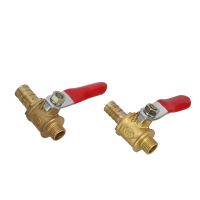 [HOT] Brass Barbed 1/8 quot; Male Thread Ball Valve to 8mm 10mm Pipe Interface Copper Pipe Fittings Coupler Adapter Connector Joint