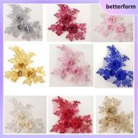 BETTERFORM สมุดภาพ Tulle งานแต่งงาน Applique สำหรับเจ้าสาว 3D Trims เย็บปักถักร้อย Motif ดอกไม้ลูกไม้