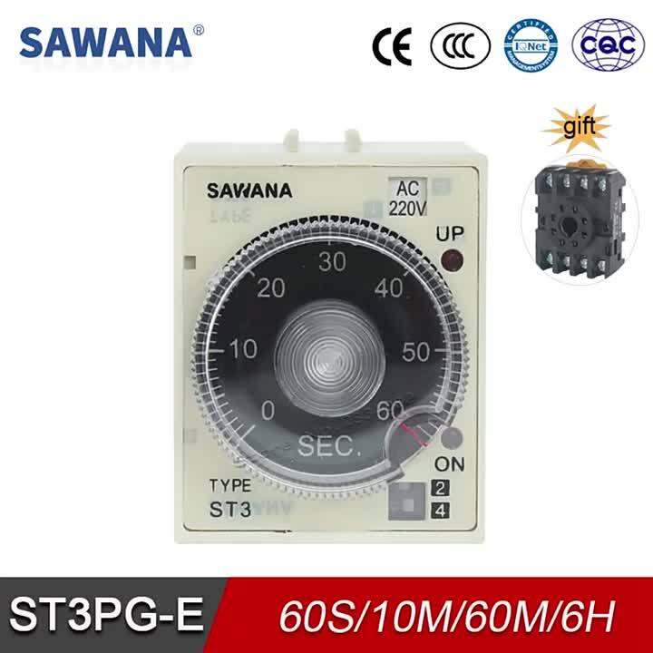 Interval Delay Time Relay Digital Timer ST3PGE AC220V 110V 380V DC 24V