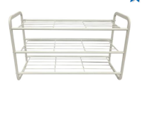 Shoes rack 3 tier size 70x27x43 cm.- white