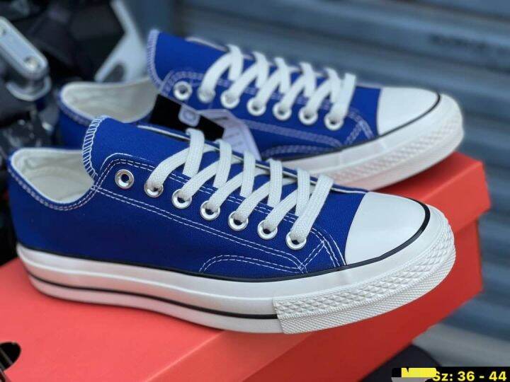 รองเท้าผ้าใบ-converse-all-star-สีน้ำเงิน-ป้ายดำ-ของมีจำนวนจำกัด-made-in-vietnam-แท้100