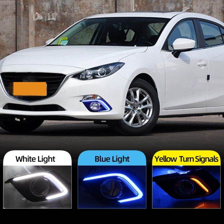 Car Flashing 1Pair DRL For Mazda 3 Mazda3 Axela 2013 2014 2015 2016 LED