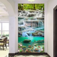 【cw】 Landscape Wall Painting Room Entrance Decoration Mural Wallpaper Papel De Parede