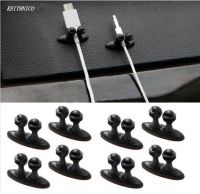 6Pcs Adhesive Car Cable Holder Clips Cable Winder Fixer Organizer Desk Wall Cable Wire Cord Management Cable Management