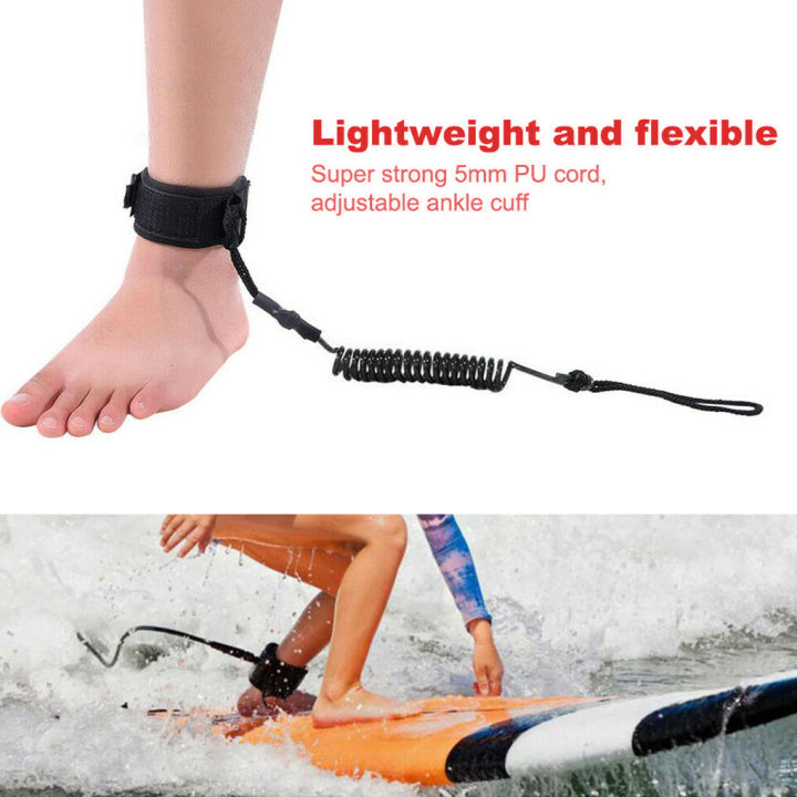 bokali-1pcsสายรัดข้อเท้าเซิร์ฟบอร์ดการเซิร์ฟม้วนสายรัดข้อเท้าpaddle-board-raftที่เท้าขาเชือก