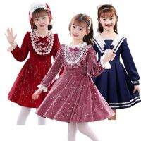 ZZOOI Teenage Girls Palace Party Dress Fall Winter Piano Performance Princess Wedding Dress For Children Christmas Luxury Costume