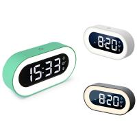 Music LED Digital Alarm Clock Voice Control Night Light Design Desktop Clocks Home Table Decoration