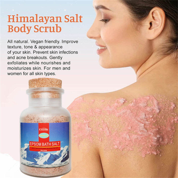 Himalayan Salt Body ScrubNatural Exfoliating Salt Scrub for Acne