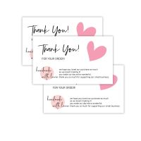 30pcs/pack white thank you card for supporting business package decoration "beyond grateful" business card handmade with love