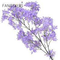 Encrypted Simulation Lilac Flower Artificial Cross Cherry Blossom Home Living Room Fake Flowers Party Wedding Decoration