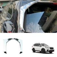 THLS3Z Car Chrome Silver Rear Window Side Spoiler Canards Splitter for Subaru Forester 2019-2022 Windshield Trim Sticker