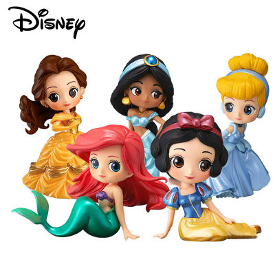 ของแท้ Princess รูป Snow White Mermaid Ariel Alice Pvc Action Figurines เค้ก Topper ตุ๊กตาตุ๊กตาเด็กผู้หญิงของเล่น Gift