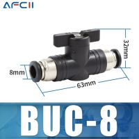 BUC BUM 4 6 8 10 12มม. อุปกรณ์นิวเมติกข้อต่อแอร์หัวต่อคอมพิวเตอร์แมนนวลวาล์วพวงมาลัยแบบแมนนวลบอลวาล์ว