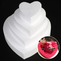 4/6/8/10 inch Heart Round Shape Practice Model Cake Foam Mold Sugarcraft Dummy Party Polystyrene Tools For Kitchen Supplies