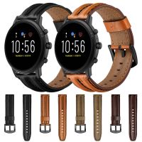 สายหนังแท้สำหรับ Fossil Gen 5 Carlyle HR/Julianna/garrett สายนาฬิกา Strap Smartwatch สำหรับฟอสซิลชายสร้อยข้อมือกีฬา