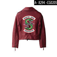 2020 New print Riverdale PU Print Logo Southside Riverdale Serpents Jacket Women Riverdale Serpents Streetwear Leather Jacket