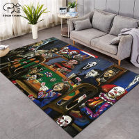 Halloween Michael Myers Horror Car Square Anti-Skid Area Floor Mat 3D Rug Non-slip Mat Dining Room Living Room Bedroom 01