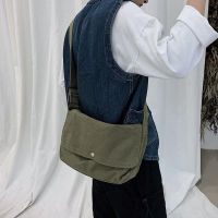 Canvas Bag 2021 New Japanese Simple Casual Mens Shoulder Messenger Bag Ins Retro Student Messenger Bag Female