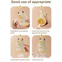 Buckets Water Pump Adorable Animal-shaped Usb Water Bottle Dispensers with Straw for Drinking for Home Office Travel Drinking