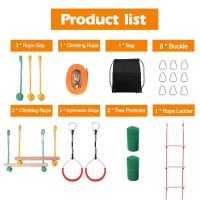 Outdoor Rings Gymnastic Ring Swing Kids Outdoor Sports Obstacle Walking Flat Belt Balance Training Climbing Rope Rope Ladder