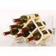Lehome ที่วางขวดไวน์ ผลิตจากไม้สนแท้ 100% วัสดุคุณภาพดีแข็งแรง วางได้6ขวด รับน้ำหนักได้ 10kg  พับได้ ขนาด 12x44x25 cm HO-02-00565