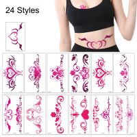 【hot】▫☂  Design Temporary Stickers Lasting Fake Fashion Waist Tattoos Female