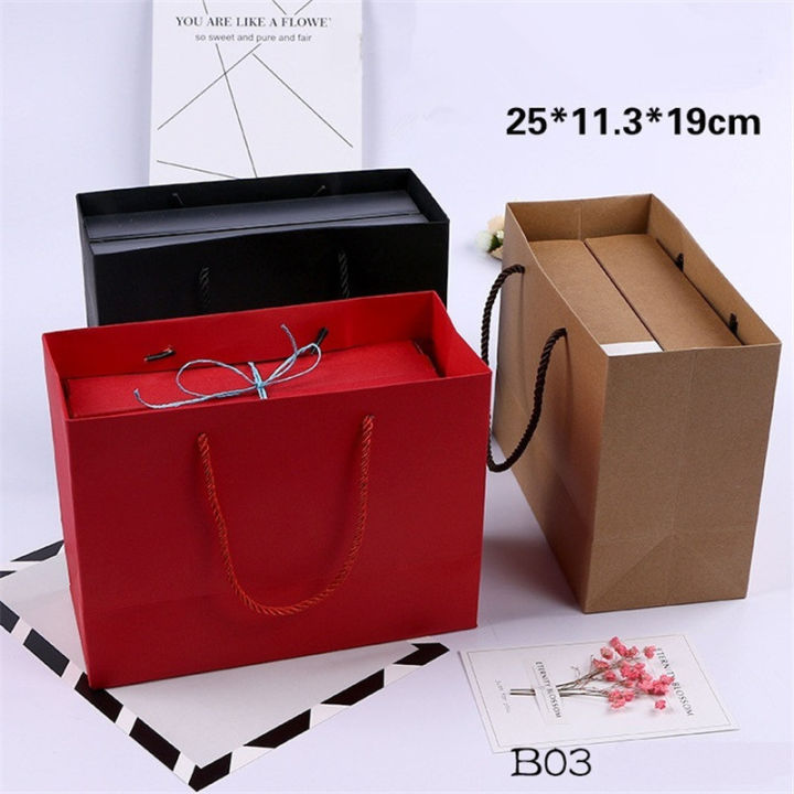100-ชิ้น-ล็อตถุงของขวัญกระดาษคราฟท์พร้อมที่จับ-25x11-3x19-ซม-งานแต่งงานวันเกิดของขวัญคริสต์มาสปีใหม่ช้อปปิ้งแพคเกจกระเป๋า-zptcm3861