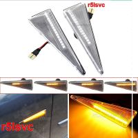 R5lsvc 2ชิ้นโคมไฟเครื่องหมายไฟ LED ด้านข้างแบบไดนามิกสำหรับ Renault Megane 2 CC/Vel Satis/ลม/Avantime/grand Scenic 2/Espace 4 /Thalia