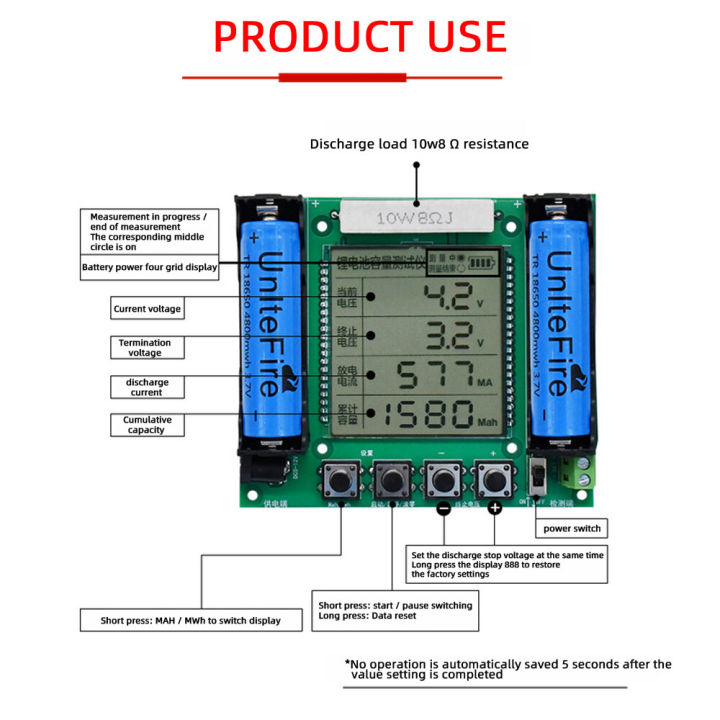 pcbfun-xh-m239-18650แบตเตอรี่ลิเธียม-lcd-แบตเตอรี่พลังแสงอาทิตย์พร้อมจอแสดงผลใสโมดูลทดสอบความจุจริง