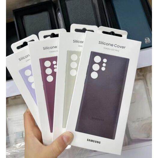 แท้-เคสโทรศัพท์มือถือ-ซิลิโคน-ป้องกัน-ปิดด้านหลัง-สําหรับ-samsung-galaxy-s22-plus-s22ultra-s22-ultra-5g