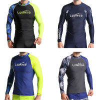 LCDRMSY MENS RASH GUARDS BEACH แขนยาวท่องว่ายน้ำเสื้อกางเกงกีฬาทางน้ำ GYM WETSUITS QUICK-DRYING UPF 50