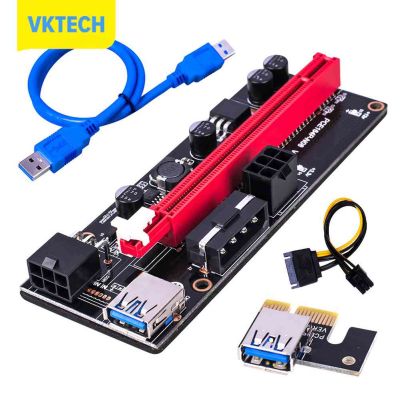 [Vktech] Ver009S PCI-e Riser Card PCI Express 1X ไปยังอะแดปเตอร์16X USB 3.0 Data Cable