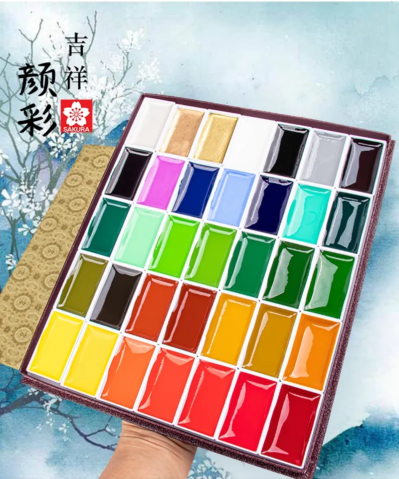 30pcs 1ml Glitter Metallic Pearl Solid Water Color Paint Set