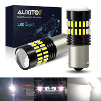 AUXITO 2Pcs 1156 P21W Ba15S 4014Smd 6000K Led ไฟรถยนต์สำหรับย้อนกลับเปิดไฟเบรคสัญญาณไฟไฟ Led รถยนต์ Drl หลอดไฟ12V