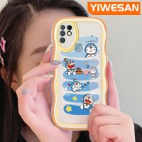 YIWESAN เคสสำหรับ Infinix Hot 10S NFC Hot 10T เคส X682C X682B การ์ตูนโดราเอมอนโชคดีขอบครีมดีไซน์ใหม่เคสมือถือกันกระแทกแบบใสนุ่มขอบโปร่งใสลายกล้องถ่ายรูปเรียบง่ายอ่อนโยนฝาครอบป้องกัน