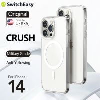 SwitchEasy CRUSH AirBarrier เคสใสกันกระแทก2022สำหรับ iPhone 14 14 Plus 14 Pro 14 Pro Max เคสป้องกันเกรดทหาร AirBarrier Design เข้ากันได้กับเคส MagSafe