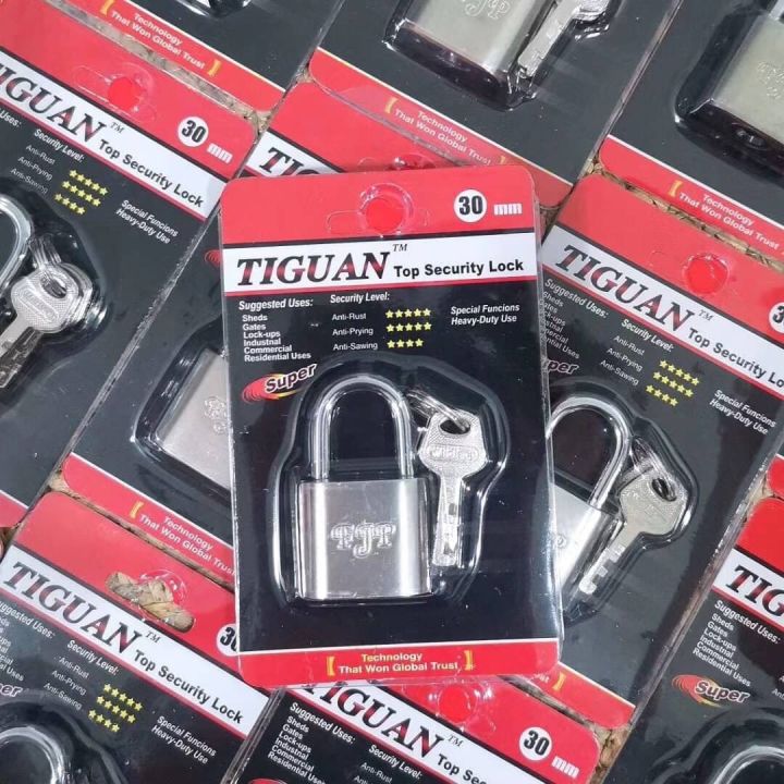 tiguan-super-lock-กุญแจล็อคอเนกประสงค์สแตนเลส-ไซด์-30mm-ชุดกุญแจ-กุญแจ-กุญแจล็อคประตู-แม่กุญแจล็อค-กุญแจล็อค-ชุดกุญแจบ้าน-วัสดุสแตนเลส-304