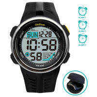 Digital Watch for Mens Teen Boys Sports Water Resistant 60 Lap 3 Alarm Stopwatch Dual Time Black Watch Age 15-20