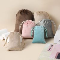 50pcs Jewelry Silk Velvet Packaging Pouches Wedding Favor Gift Bag 7x9 9x12 12x15 Drawstring Pouch For Cosmetic Makeup Eyelashes