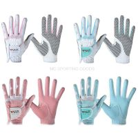 Golf gloves slip-resistant womens granules microfiber cloth gloves sunscreen breathable wear-resistant slip-resistant