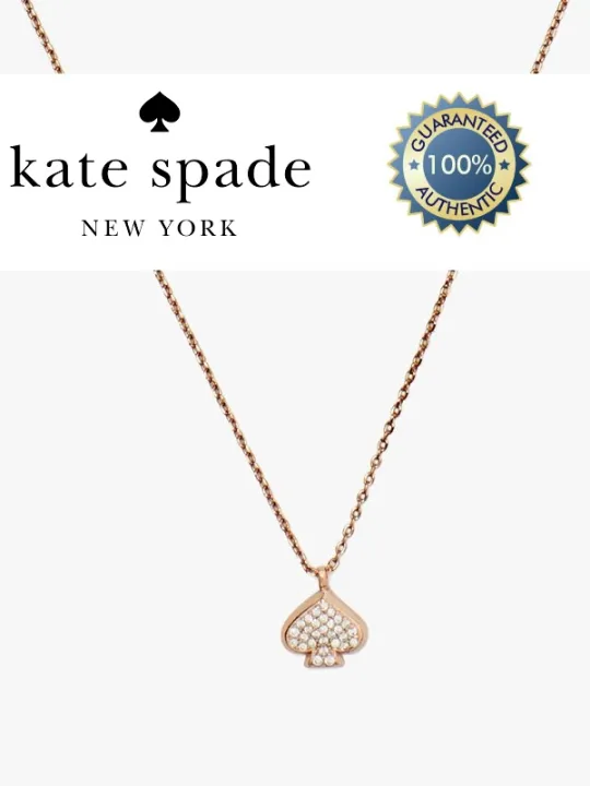 Gift Idea} Kate Spade Everyday Spade Pave Mini Pendant Necklace (Rose Gold/Clear)  STYLE #: O0RU3124 {Restock} | Lazada Singapore