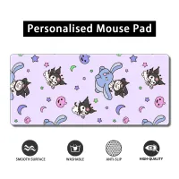 Kuromi My Melody Mouse Pad แผ่นรองเมาส์ขยาย ออกแบบกันน้ำกันลื่น ขอบเย็บที่แม่นยำ แผ่นรองโต๊ะน่ารัก แผ่นรองเมาส์เกมขนาดใหญ่ส่วนบุคคล