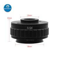 1X 0.35X 0.5X C Mount Adapter Ring Focus Adjustable CTV Adapter for New Style Amscope Simul Focal Trinocular Stereo Microscope