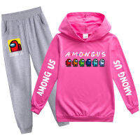 Among Us ชายชุดเสื้อมีฮู้ดหญิงแขนยาว Hooded Tops Jogger เด็กเสื้อกันหนาว Hoodie + กางเกง PH2051เสื้อผ้าเด็กฤดูใบไม้ผลิชุดลำลองแฟชั่นสบายๆ