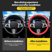 、‘】【； Universal Car Silicone Steering Wheel Cover Elastic  Cover Texture Soft Multi Color Auto Decoration Covers Accessories