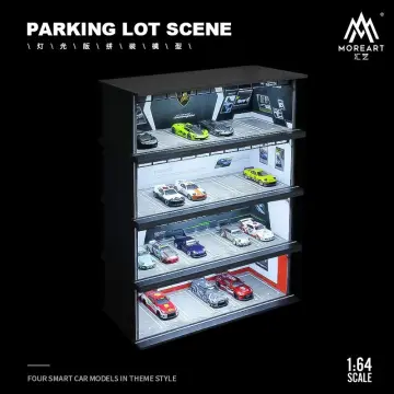 Diorama 1/64 Model Car Assemble Parking Lot Display Scenery Vehicle Garage  Gifts