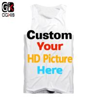 hot【DT】 OGKB Dropshipping Wholesale Top Mens Your Own Design Singlets Custom Sleeveless Tee Shirts