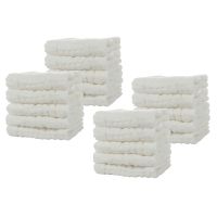 ☑ Baby Muslin Bath Towels 20 Pack Of Reusable Soft Absorbent Cotton Baby Face Towel For Babys Delicate Skin White