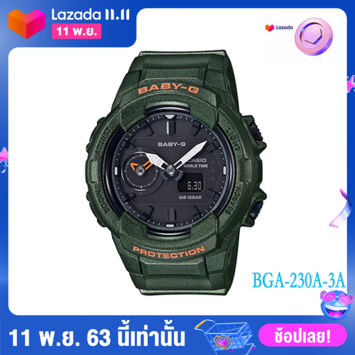 casio-baby-g-นาฬิกาข้อมือ-นาฬิกาผู้หญิง-สายเรซิ่น-รุ่น-bga-230-3a-เขียว-ของแท้100-ประกันศูนย์-casio-1-ปี-จากร้าน-m-amp-f888b